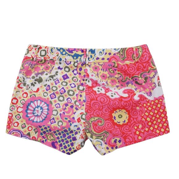 2 Pair Shorts J. CREW Size 2 Pink Multi Print Stretch Solid Navy Blue Khaki - Picture 11 of 13